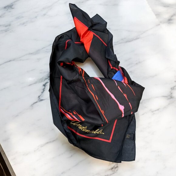 Avon NEW Vintage 100% Silk Scarf 90s Billy Dee Williams Undeniable Design 33X33 - Picture 2 of 15